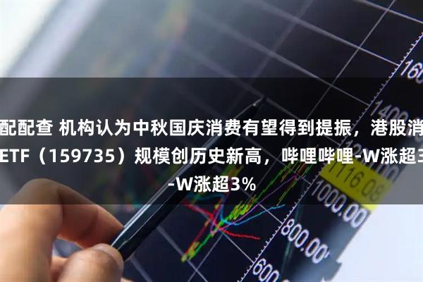 配配查 机构认为中秋国庆消费有望得到提振，港股消费ETF（159735）规模创历史新高，哔哩哔哩-W涨超3%